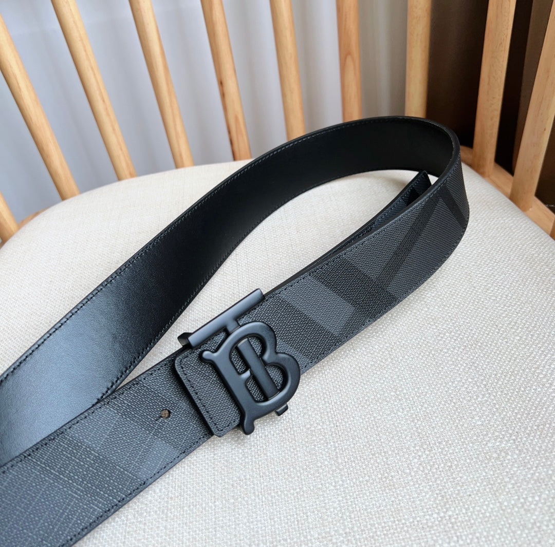 New TB-L casual versatile men's simple leather waist belt and pants belt gift box set