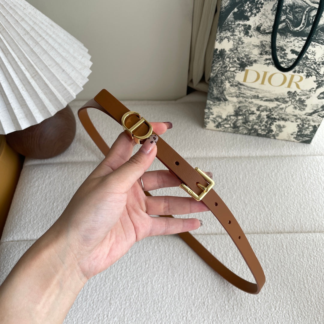 New luxury brand1:1 women's Lucky 15mm leather fashionable casual belt+original gift