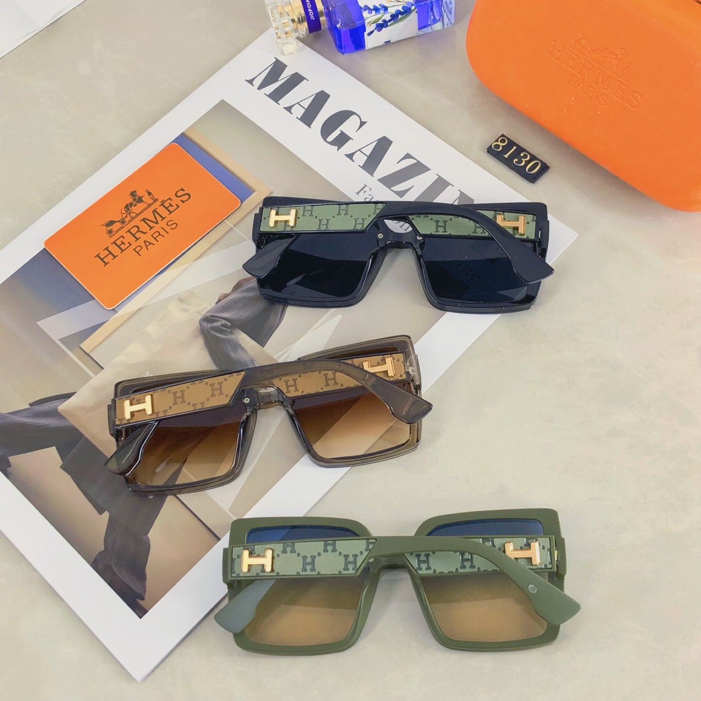 New Fashion, Light Luxury, Versatile, and High end Box UV resistant Sunglasses