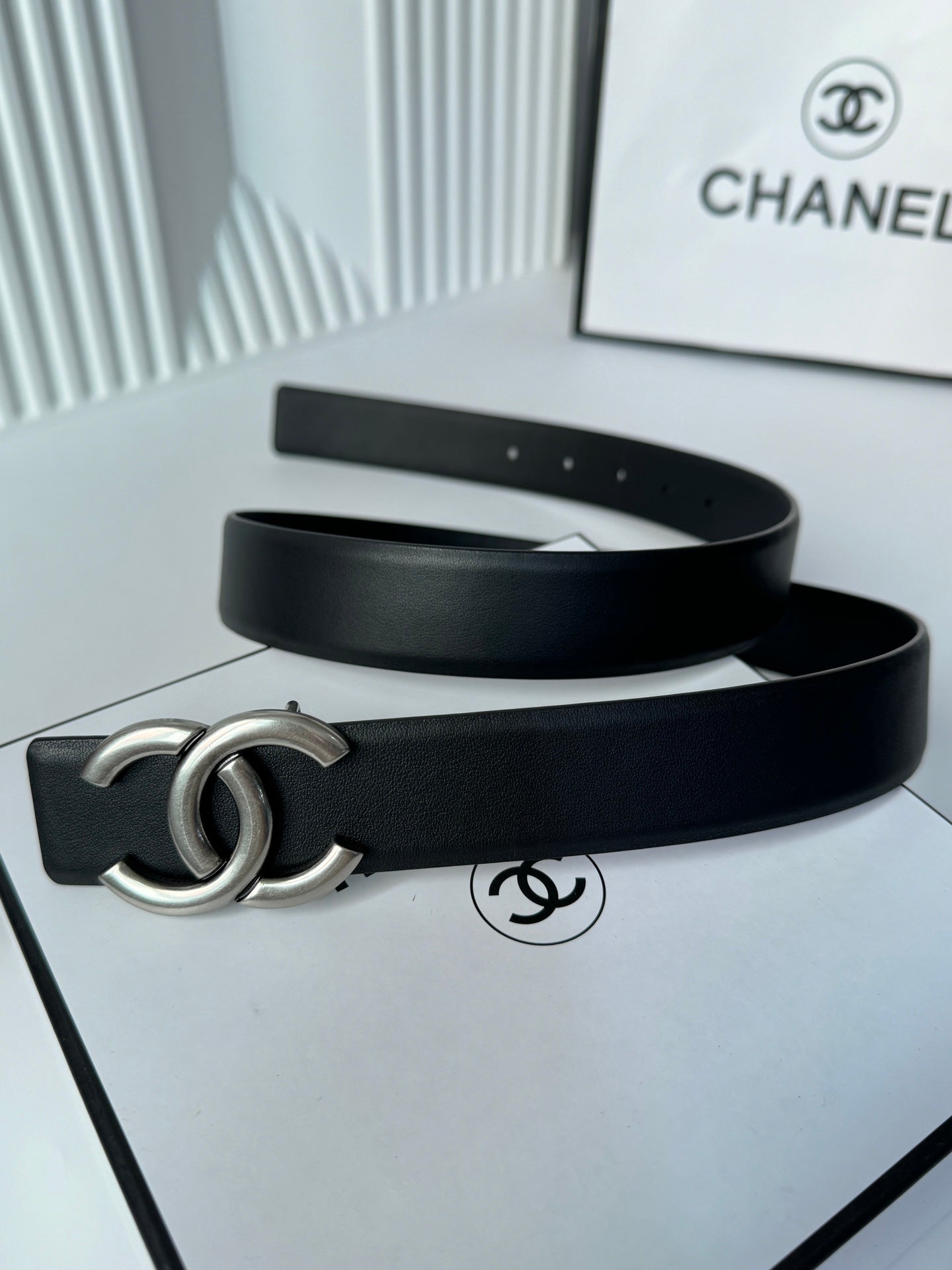New Cha~nel Fashion Double sided Belt 3cm