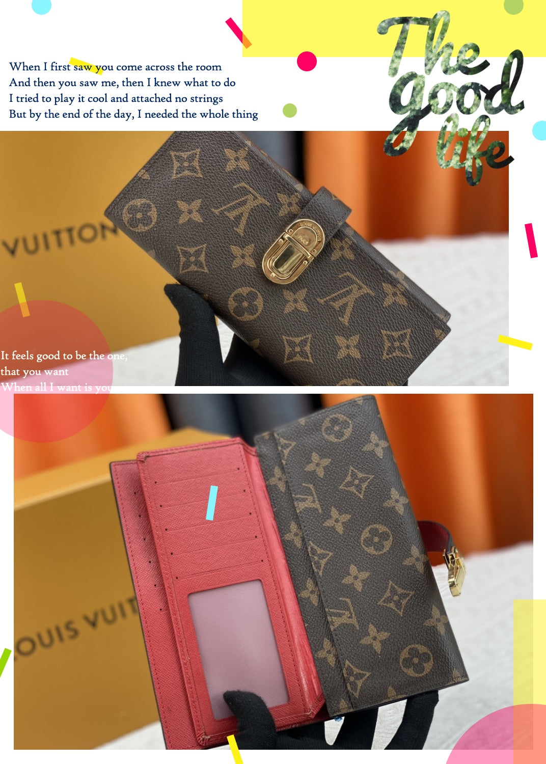 New Curieuse Retro V-Home Multi Slot Women's Foldable Large Capacity Wallet