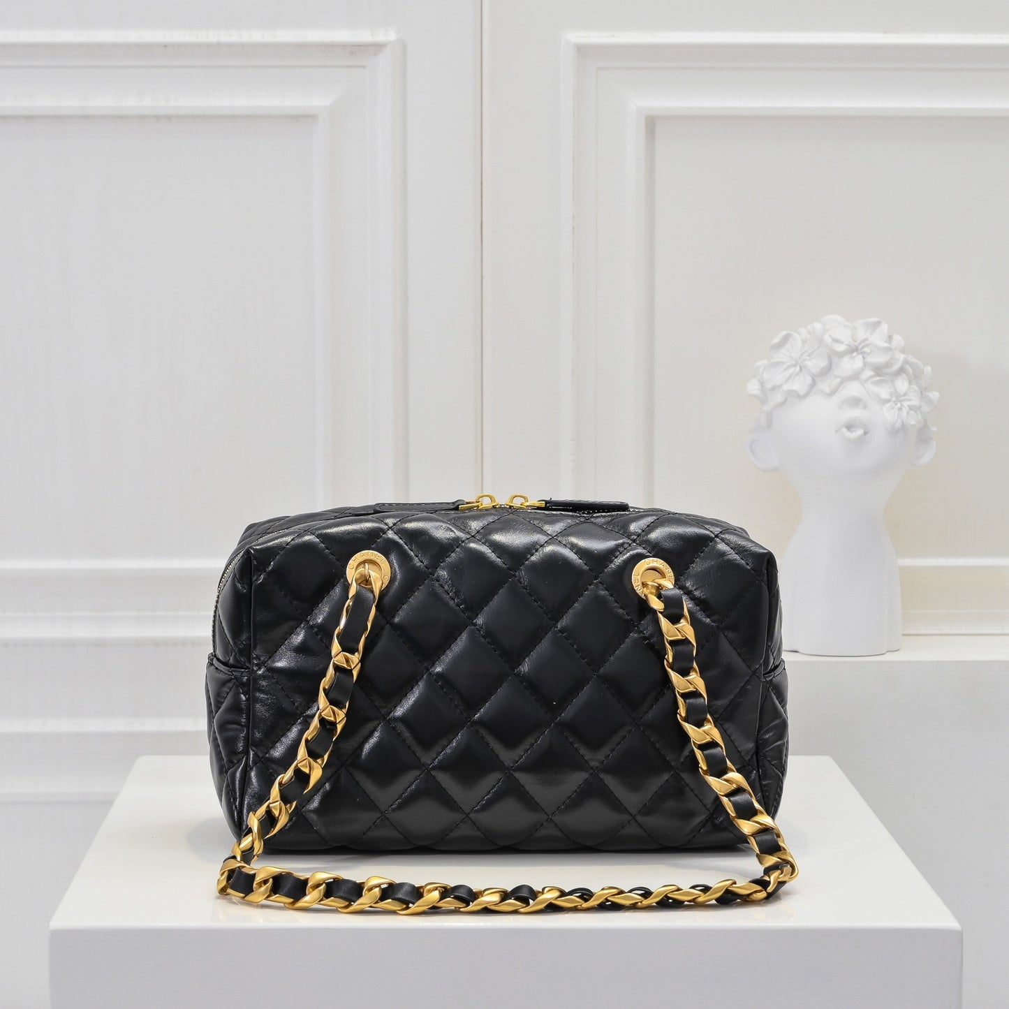 Diamond Embroidered Women's Bag New Lock Bowling Chain Shoulder Bag - Fashion Boutique