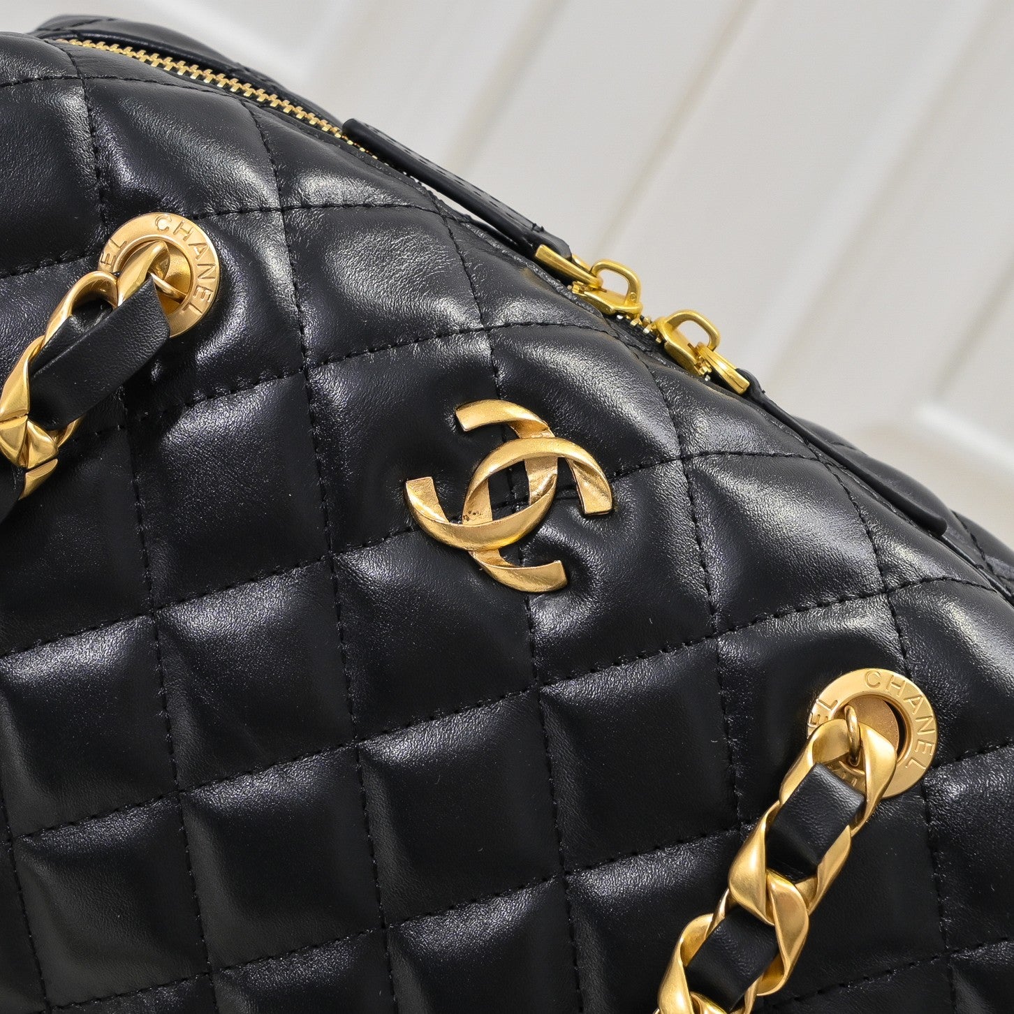 Diamond Embroidered Women's Bag New Lock Bowling Chain Shoulder Bag - Fashion Boutique