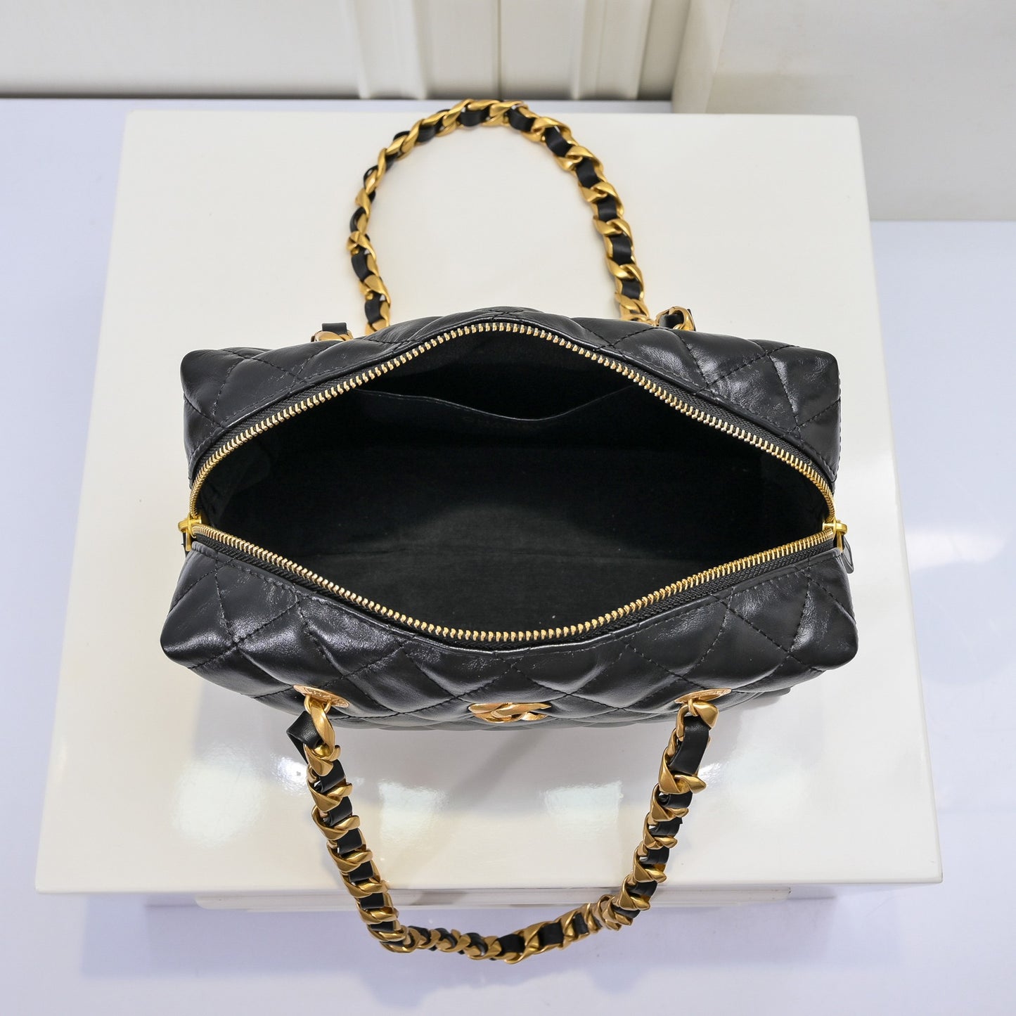 Diamond Embroidered Women's Bag New Lock Bowling Chain Shoulder Bag - Fashion Boutique