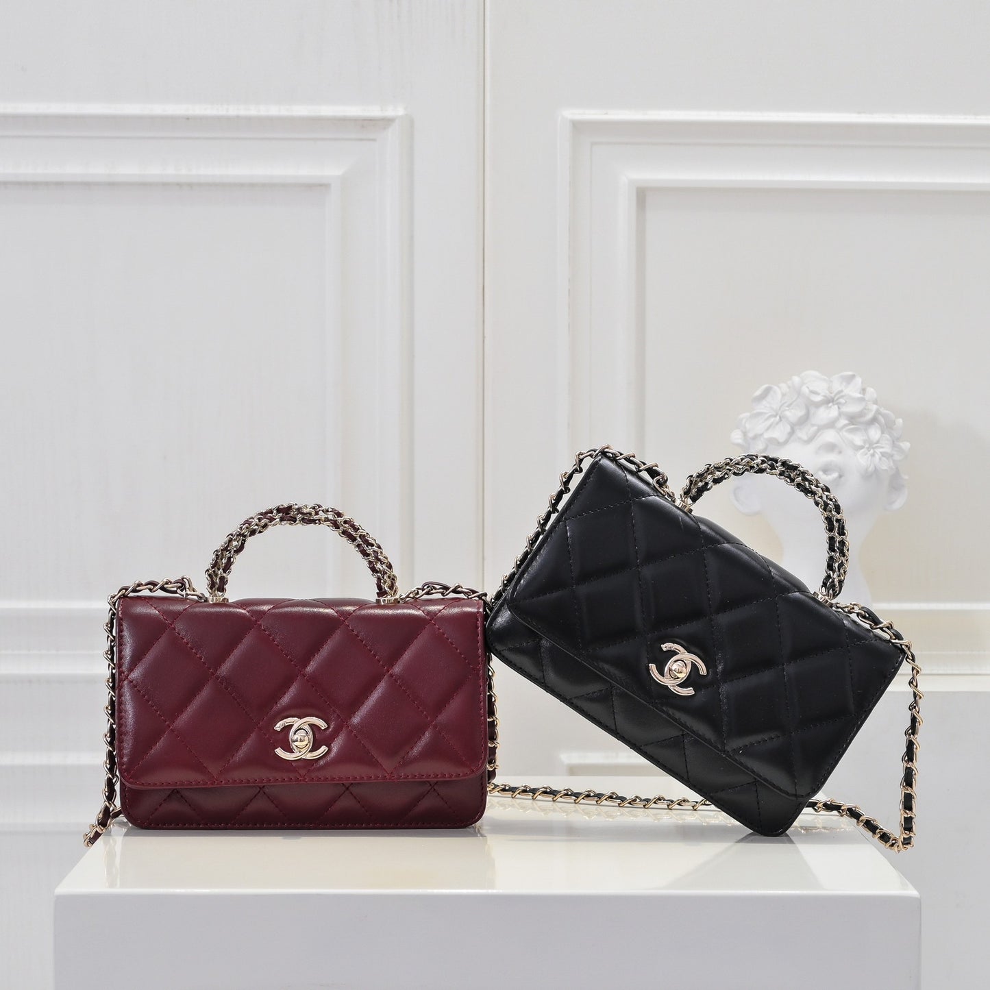 New organ handle hand-held drill GridwocFortune bag, imported soft sheepskin, large capacity single shoulder crossbody bag chain women's bag - Fashion Boutique