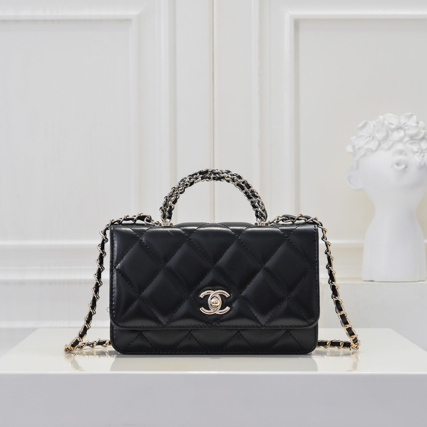 New organ handle hand-held drill GridwocFortune bag, imported soft sheepskin, large capacity single shoulder crossbody bag chain women's bag - Fashion Boutique