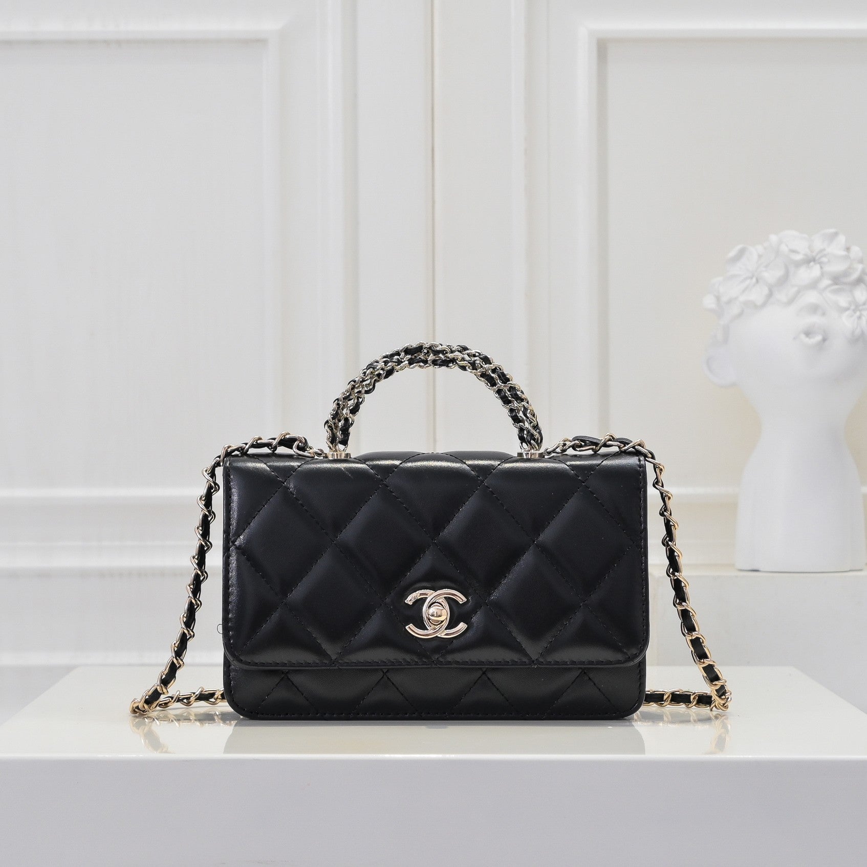 New organ handle hand-held drill GridwocFortune bag, imported soft sheepskin, large capacity single shoulder crossbody bag chain women's bag - Fashion Boutique