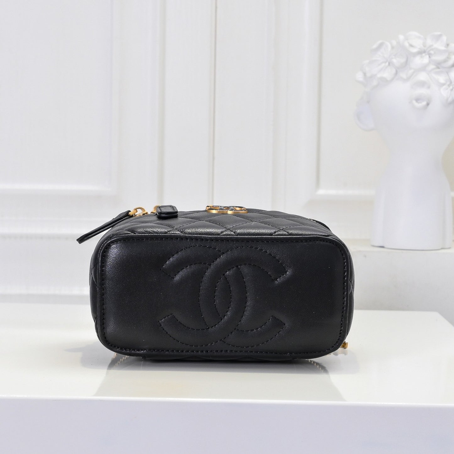 C ` H ` ANEL genuine leather women's bag diamond chain makeup bag lipstick crossbody women's bag - Fashion Boutique