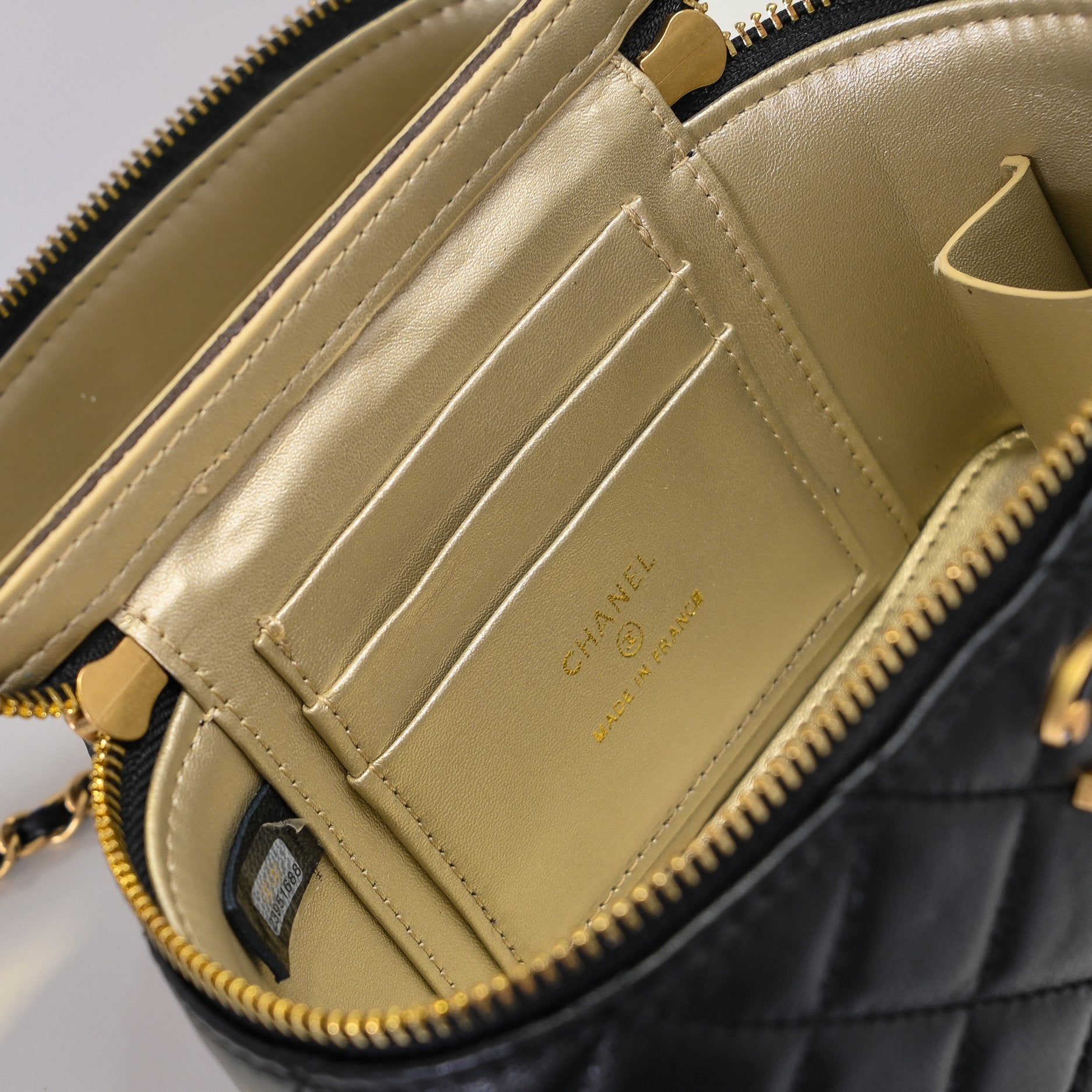 C ` H ` ANEL genuine leather women's bag diamond chain makeup bag lipstick crossbody women's bag - Fashion Boutique