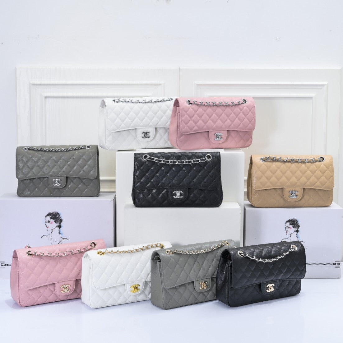 New stylish versatile single shoulder crossbody retro diamond grid chain underarm women's bag - Fashion Boutique