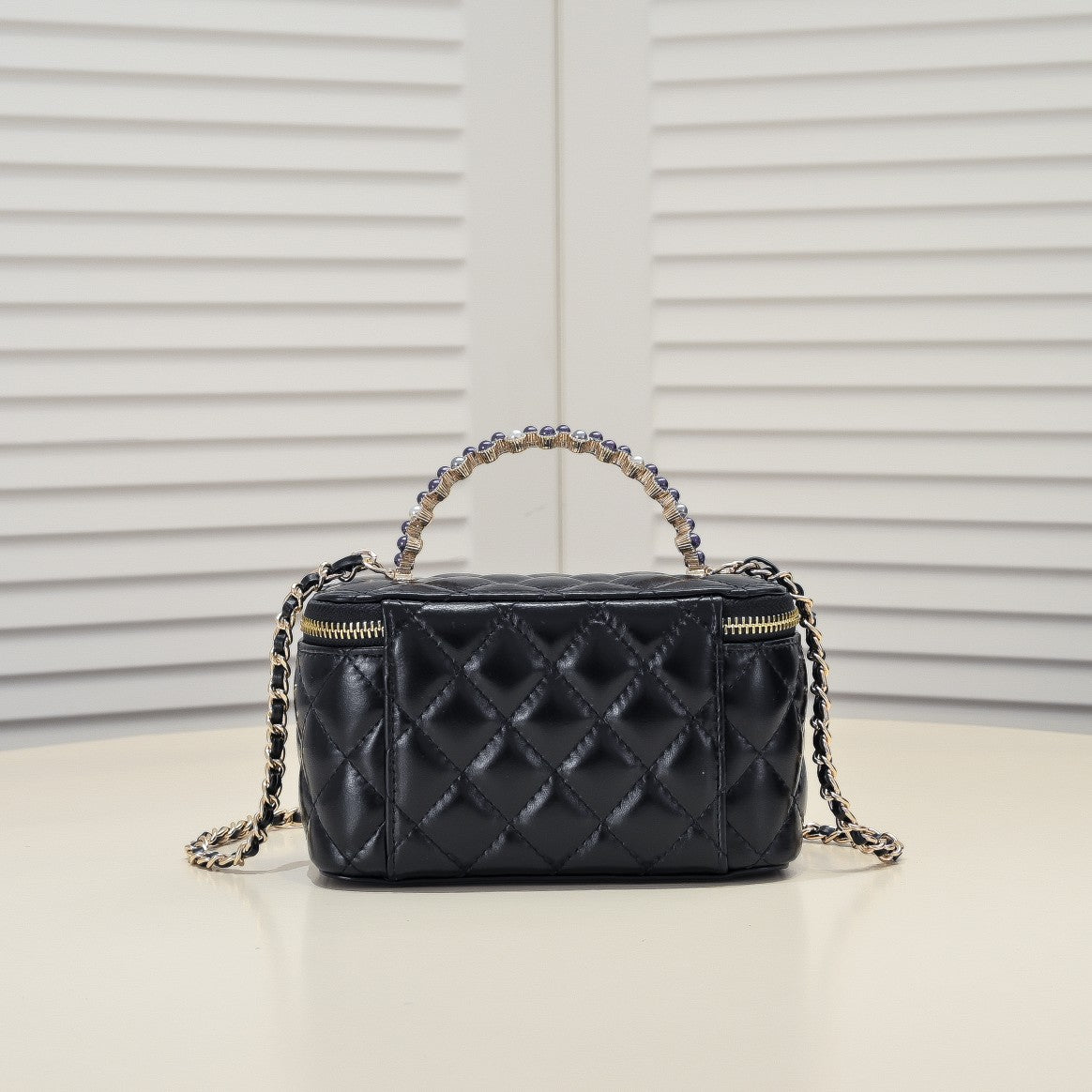 New fashionable ins caviar diamond grid chain shoulder and crossbody women's makeup bag - Fashion Boutique