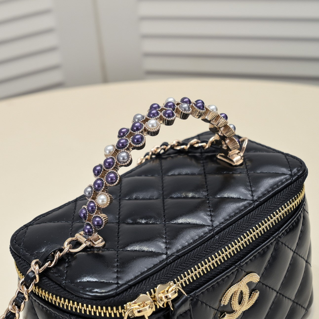 New fashionable ins caviar diamond grid chain shoulder and crossbody women's makeup bag - Fashion Boutique