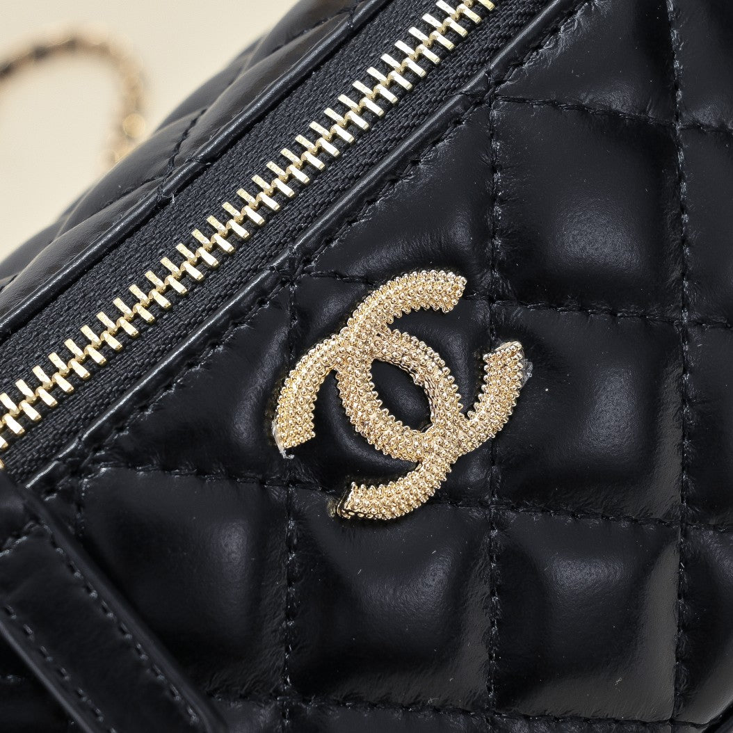 New fashionable ins caviar diamond grid chain shoulder and crossbody women's makeup bag - Fashion Boutique
