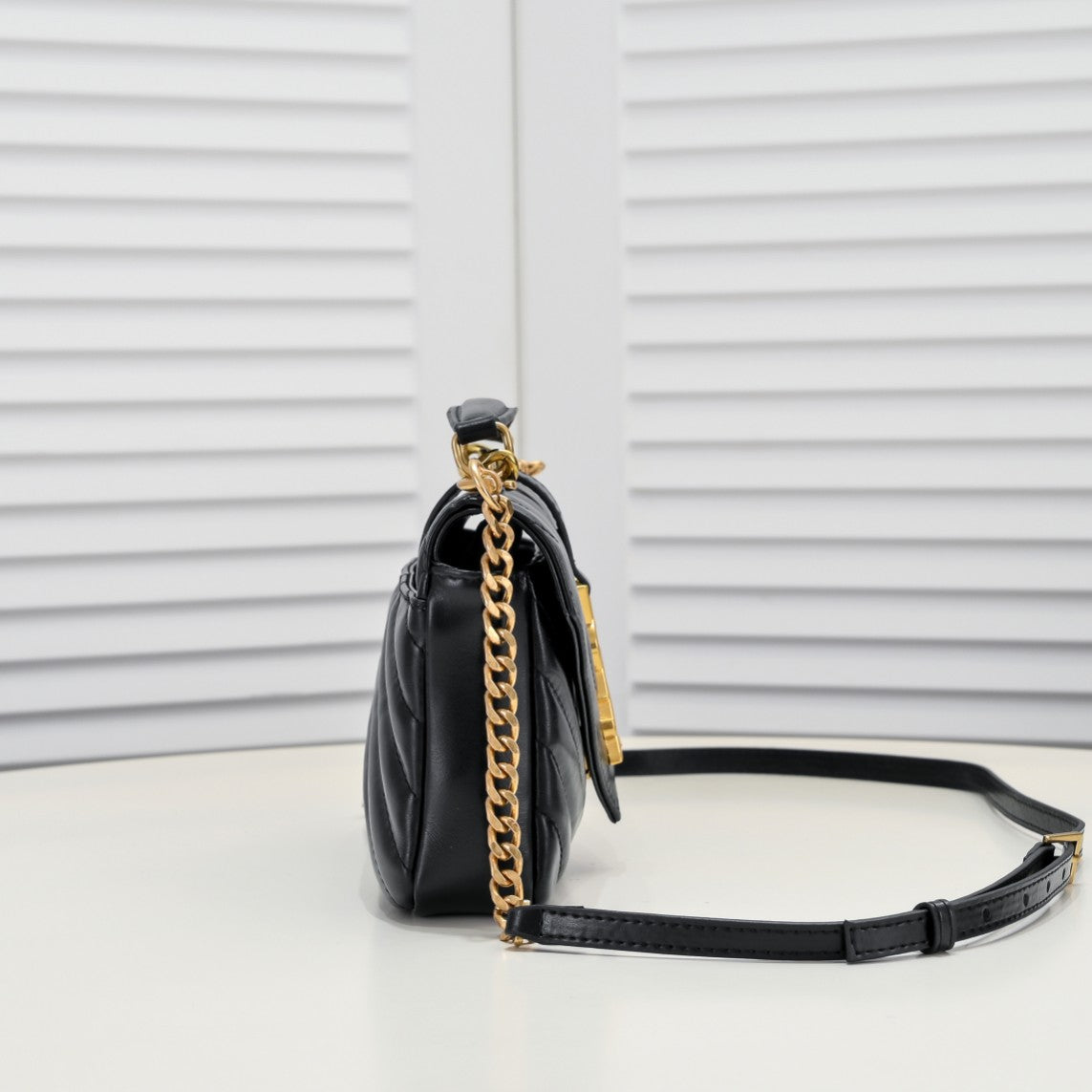 New fashion trend crossbody shiny surface cracked mini chain handbag - Fashion Boutique