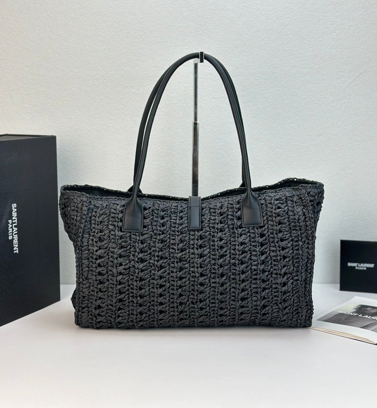 YSL Saint Laurent straw Tote bag new women's shoulder bag - Fashion Boutique