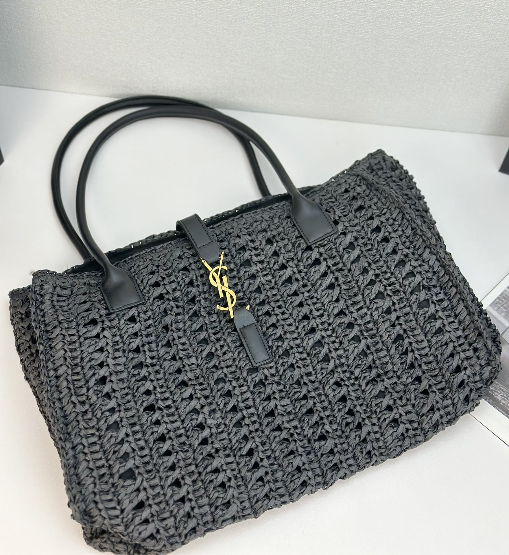 YSL Saint Laurent straw Tote bag new women's shoulder bag - Fashion Boutique
