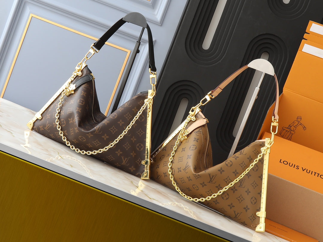 New Louis Vuitton Lucky Trunk Fashion Versatile Handbag with Old Flowers - Fashion Boutique