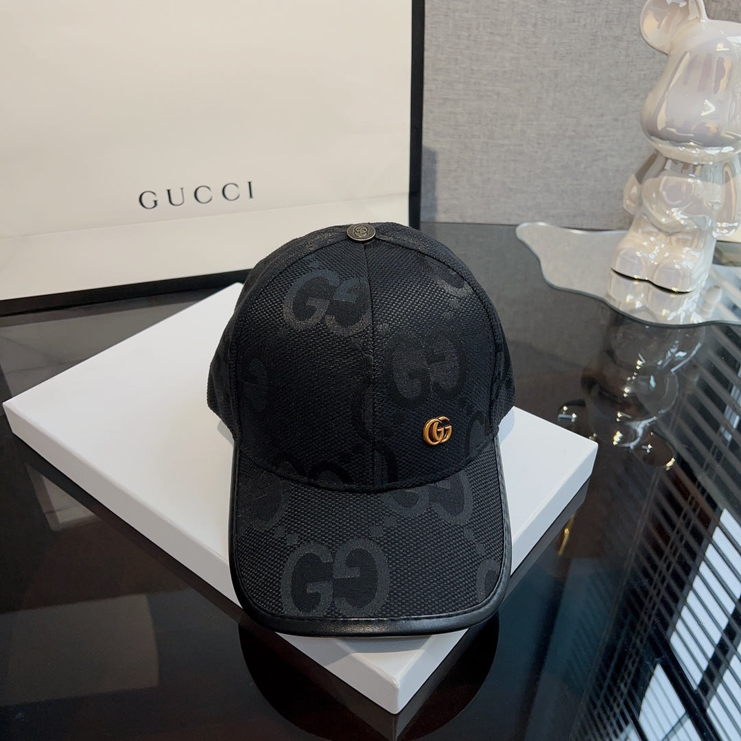 New G-letter Baseball Hat with New Pattern Canvas Embroidered Baseball Hat, Fashionable and Versatile