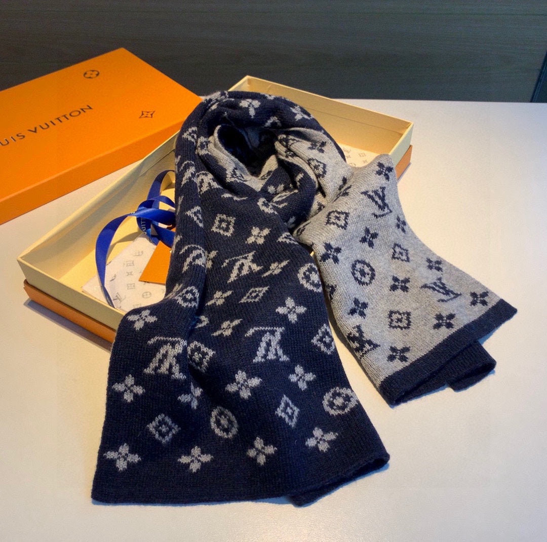 New men's vintage classic V home European and American style wool scarf with Box