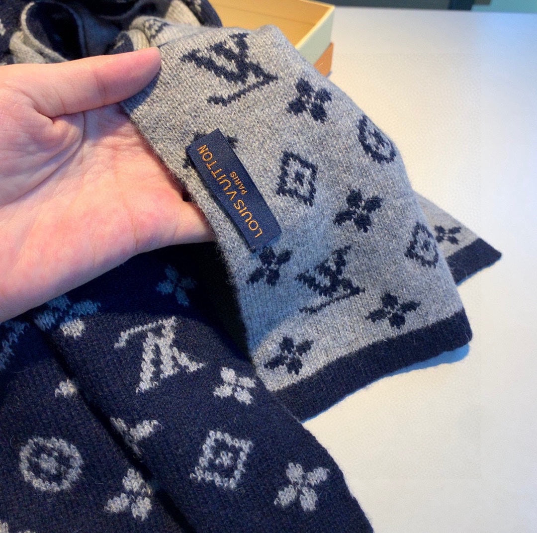 New men's vintage classic V home European and American style wool scarf with Box