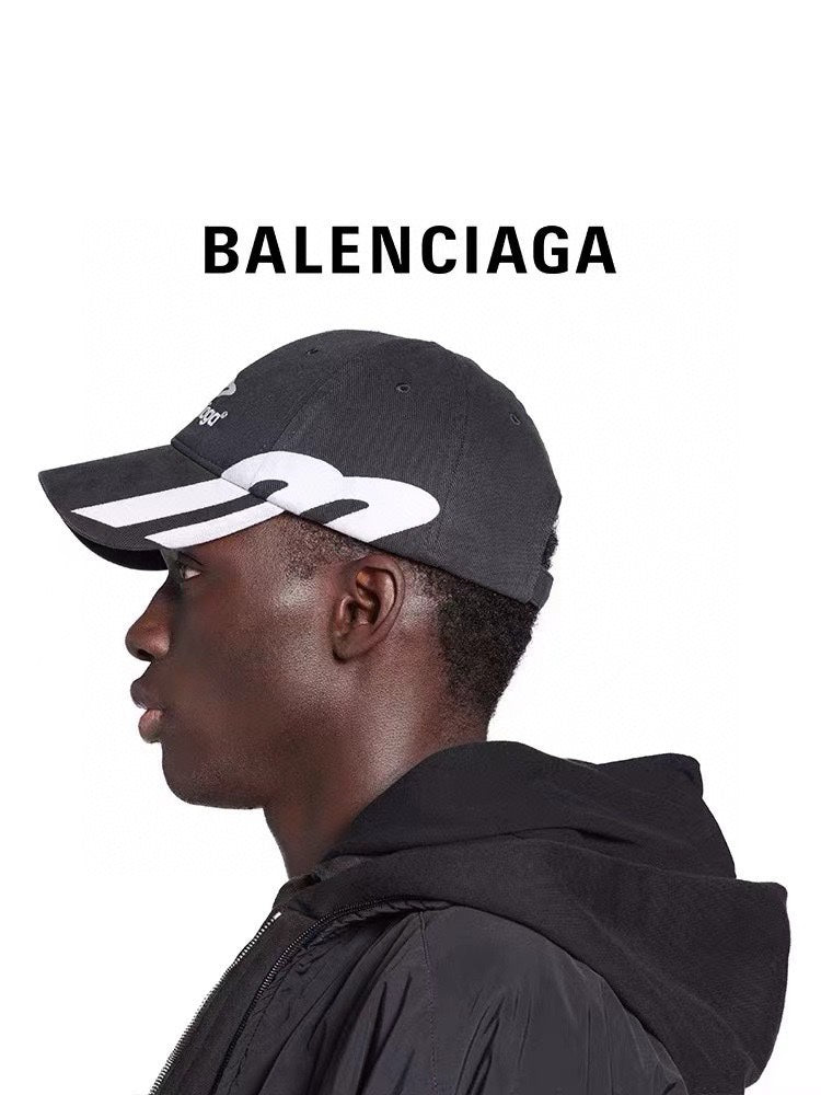 B's new trendy and fashionable 3B hat with logo, baseball cap, men's and women's sun shading and sun protection sports duckbill cap