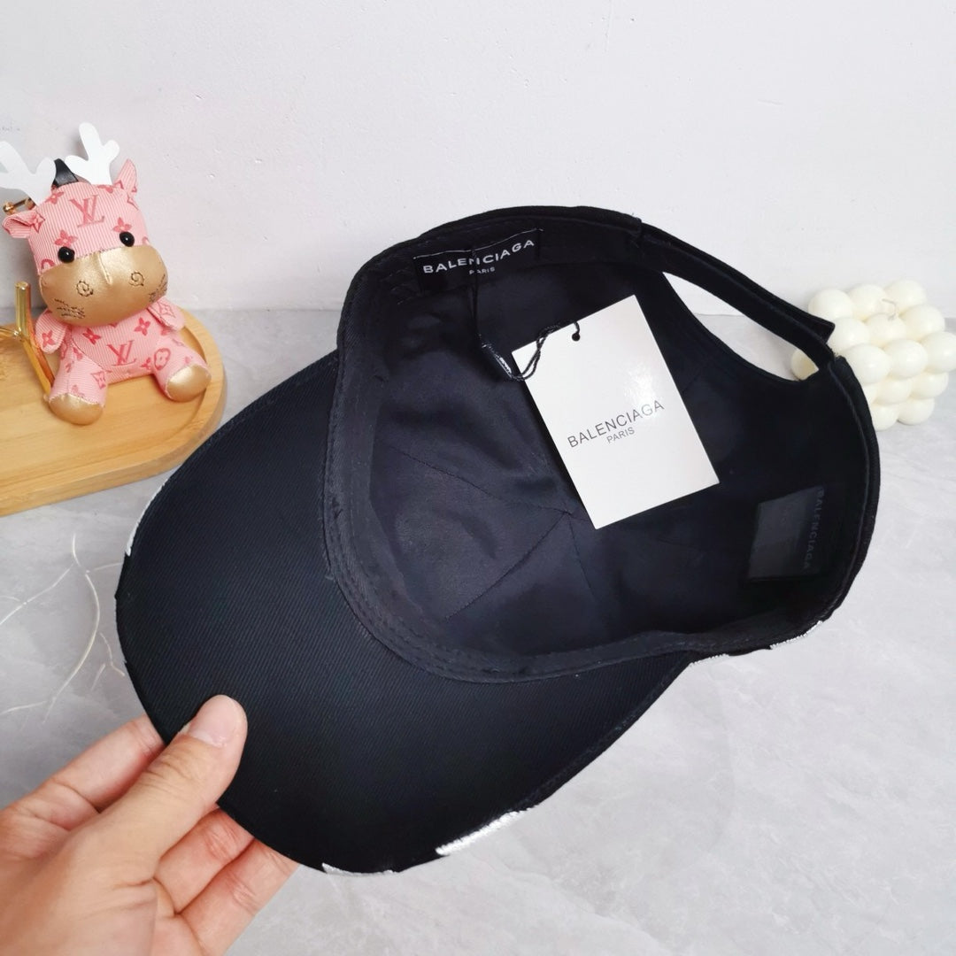 B's new trendy and fashionable 3B hat with logo, baseball cap, men's and women's sun shading and sun protection sports duckbill cap