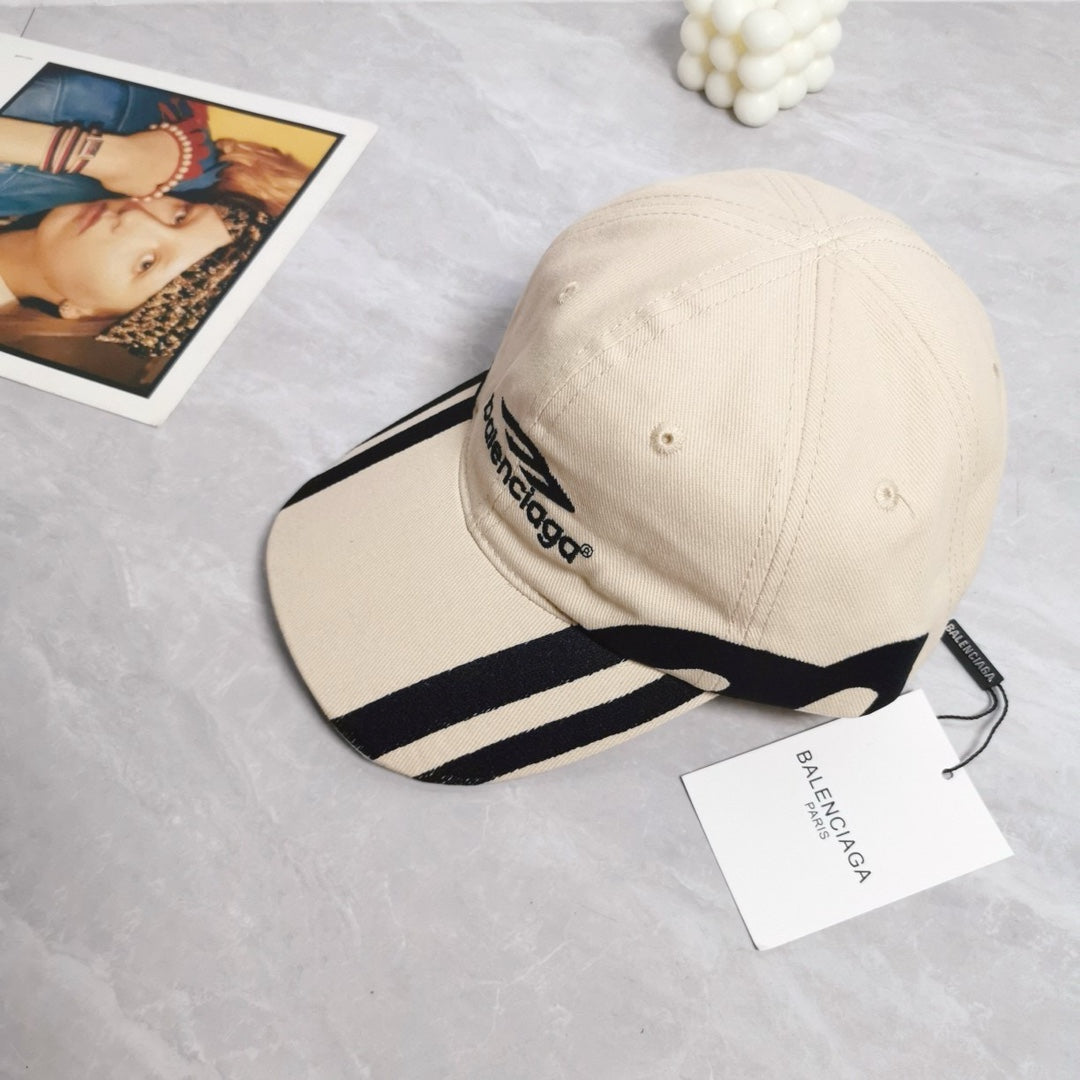 B's new trendy and fashionable 3B hat with logo, baseball cap, men's and women's sun shading and sun protection sports duckbill cap