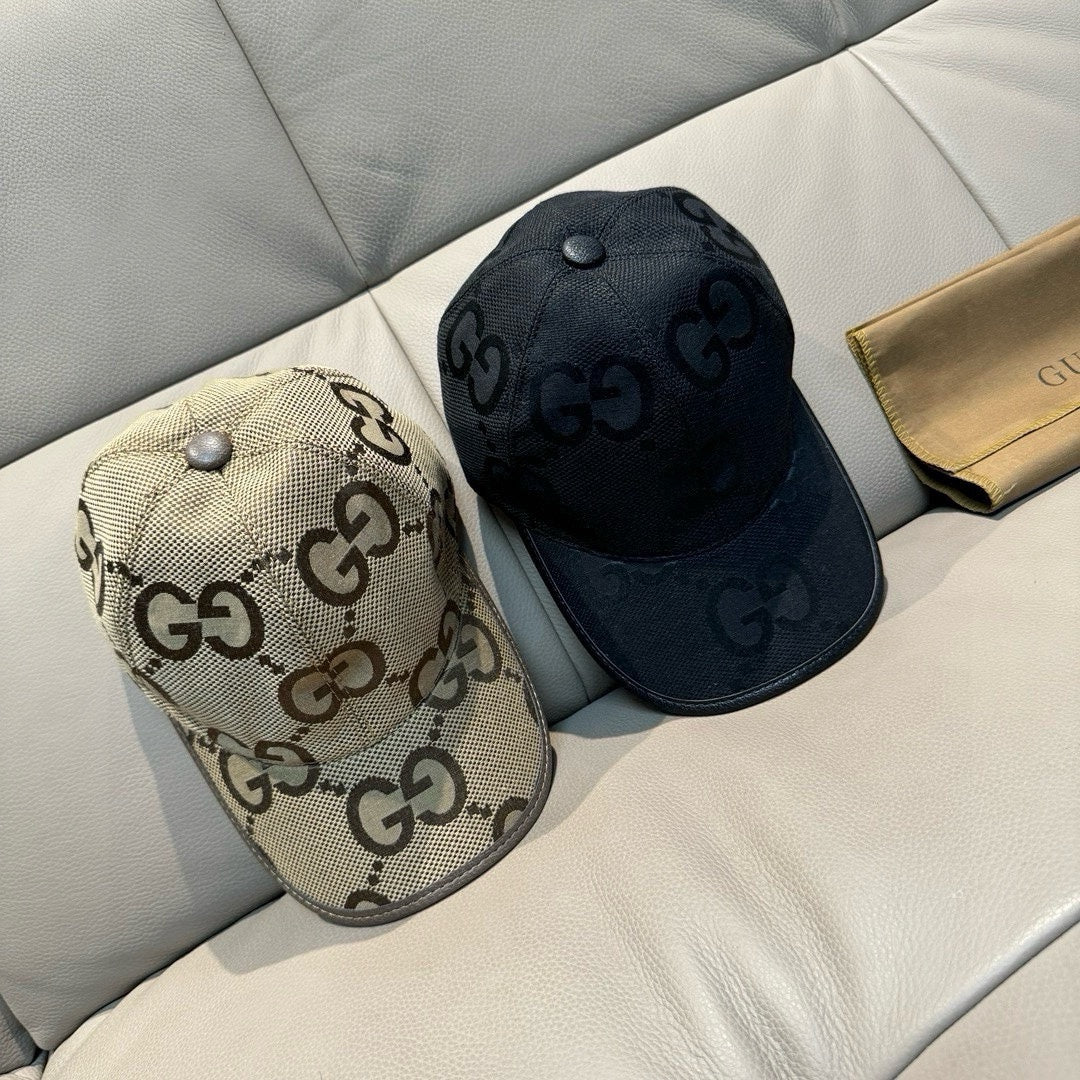 New Classic Double G Printed Canvas Unisex Casual Versatile Duck Tongue Hat Sunshade Hat