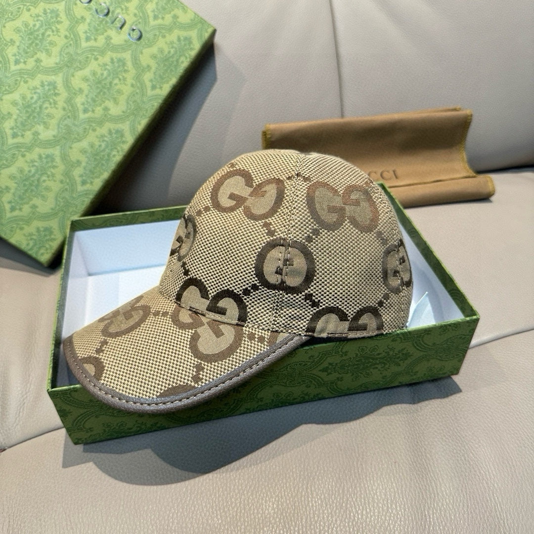 New Classic Double G Printed Canvas Unisex Casual Versatile Duck Tongue Hat Sunshade Hat