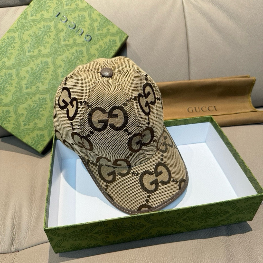 New Classic Double G Printed Canvas Unisex Casual Versatile Duck Tongue Hat Sunshade Hat
