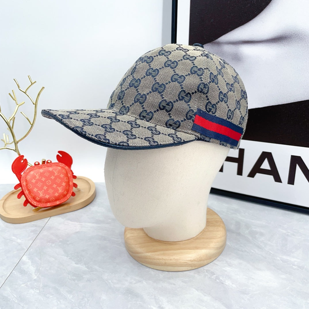 2024 Autumn/Winter New Fashion Decoration Striped Ribbon Women's and Men's Canvas Baseball Hat