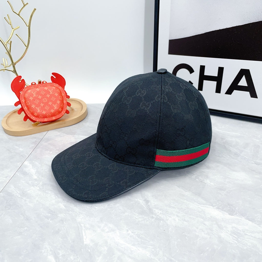 2024 Autumn/Winter New Fashion Decoration Striped Ribbon Women's and Men's Canvas Baseball Hat