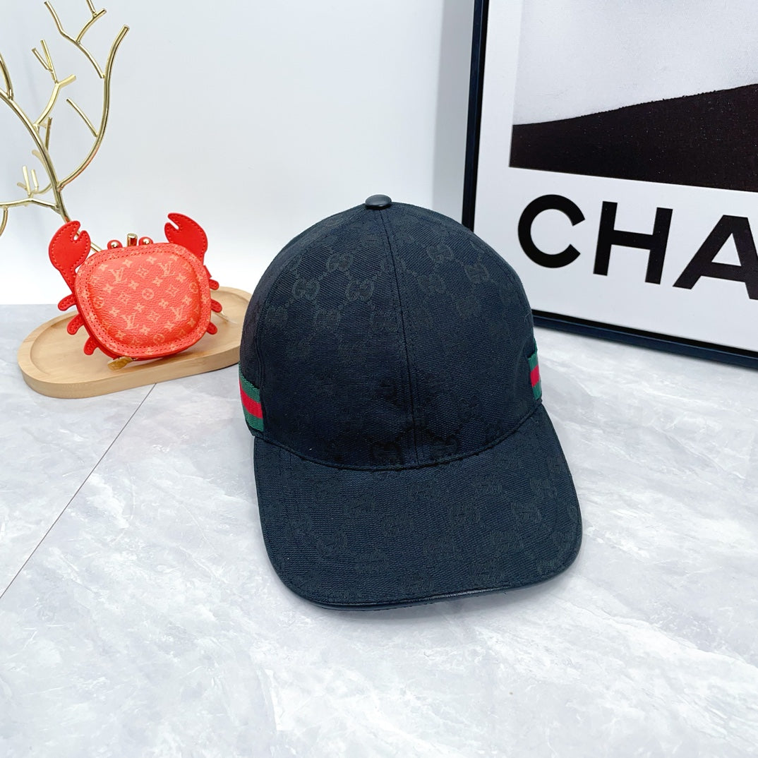 2024 Autumn/Winter New Fashion Decoration Striped Ribbon Women's and Men's Canvas Baseball Hat