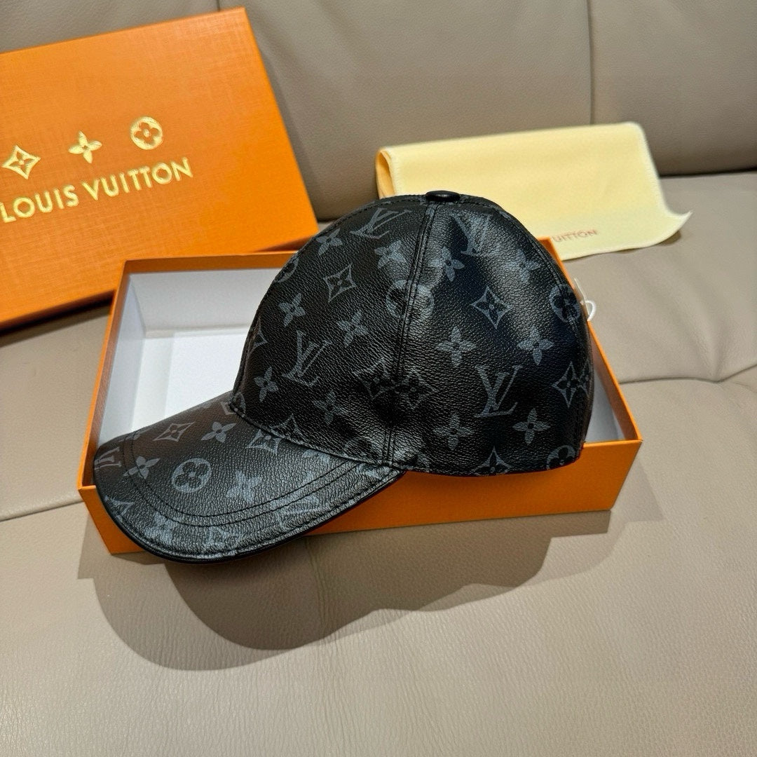 New Classic Trendy Fashion Vintage Pattern Men's and Women's Cowhide Baseball Hats