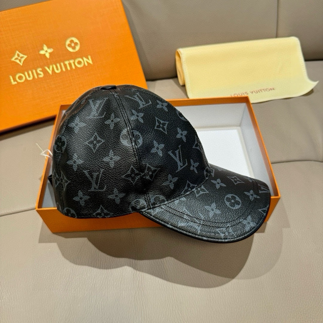 New Classic Trendy Fashion Vintage Pattern Men's and Women's Cowhide Baseball Hats