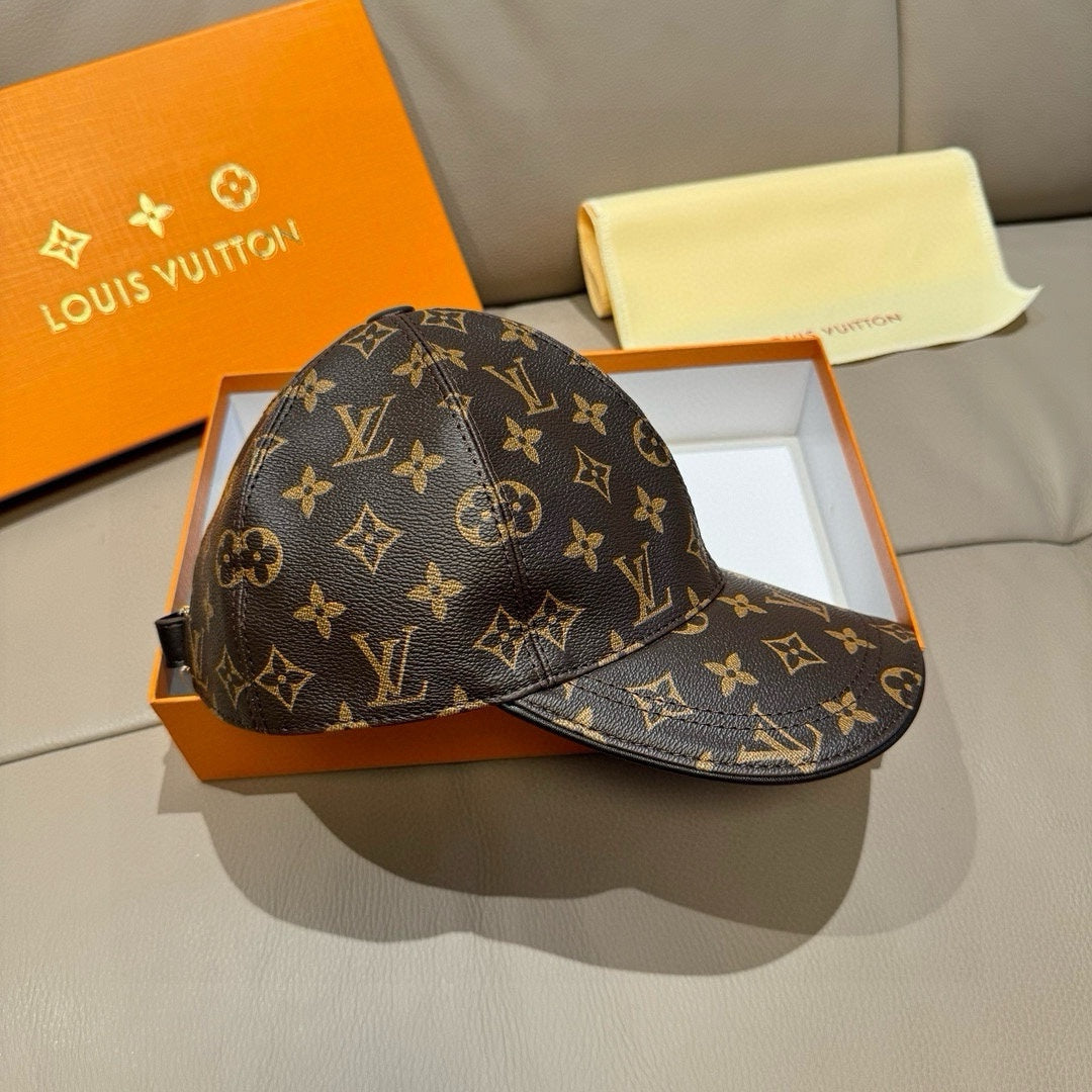 New Classic Trendy Fashion Vintage Pattern Men's and Women's Cowhide Baseball Hats