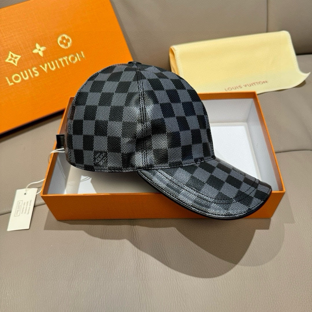 New Classic Trendy Fashion Vintage Pattern Men's and Women's Cowhide Baseball Hats