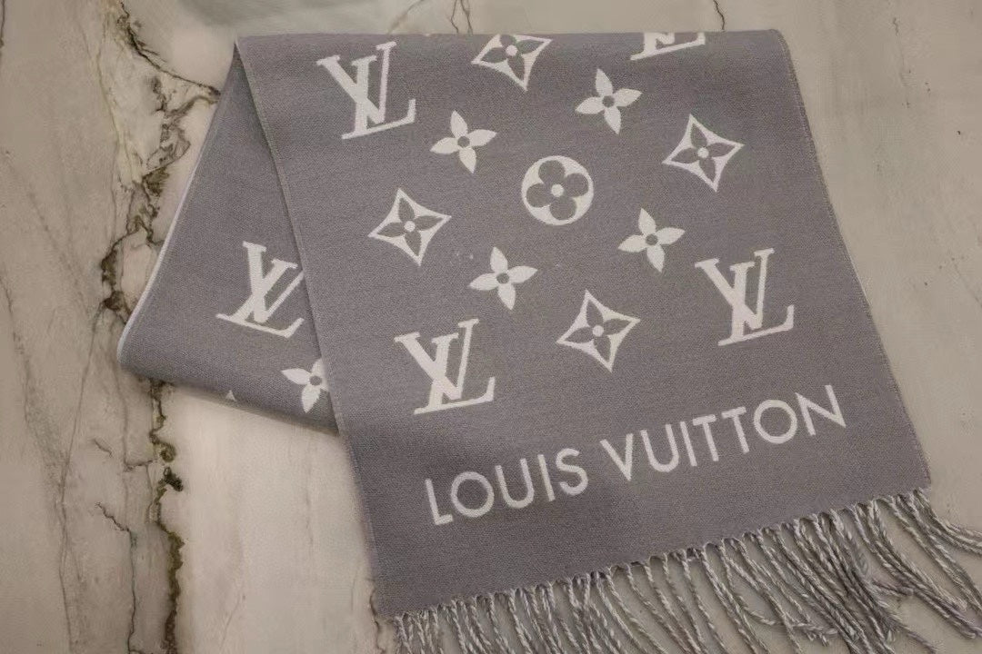 new classic vintage flower ALL OUT Monogram tassel scarf shawl scarf