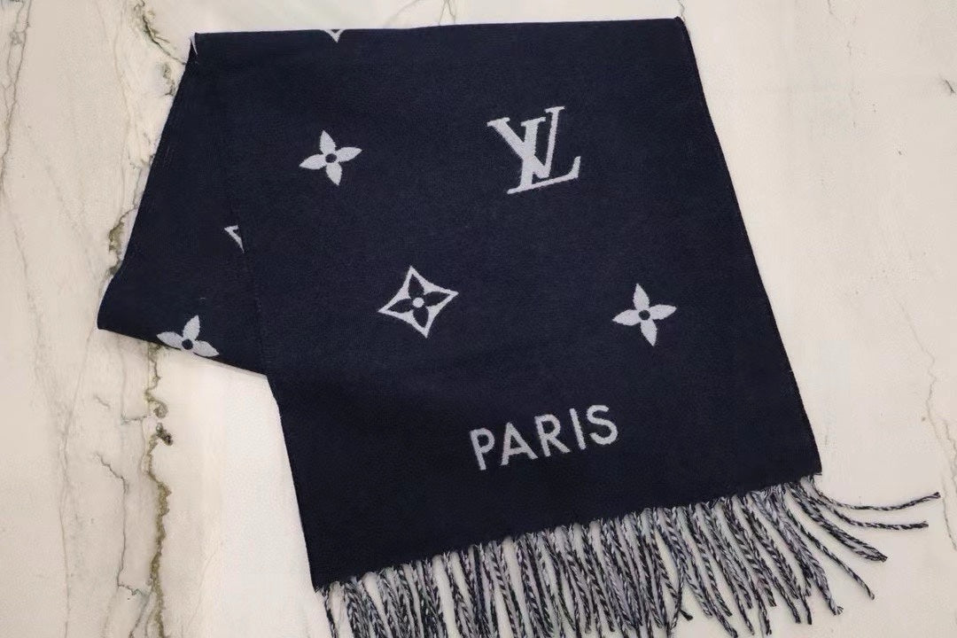 new classic vintage flower ALL OUT Monogram tassel scarf shawl scarf