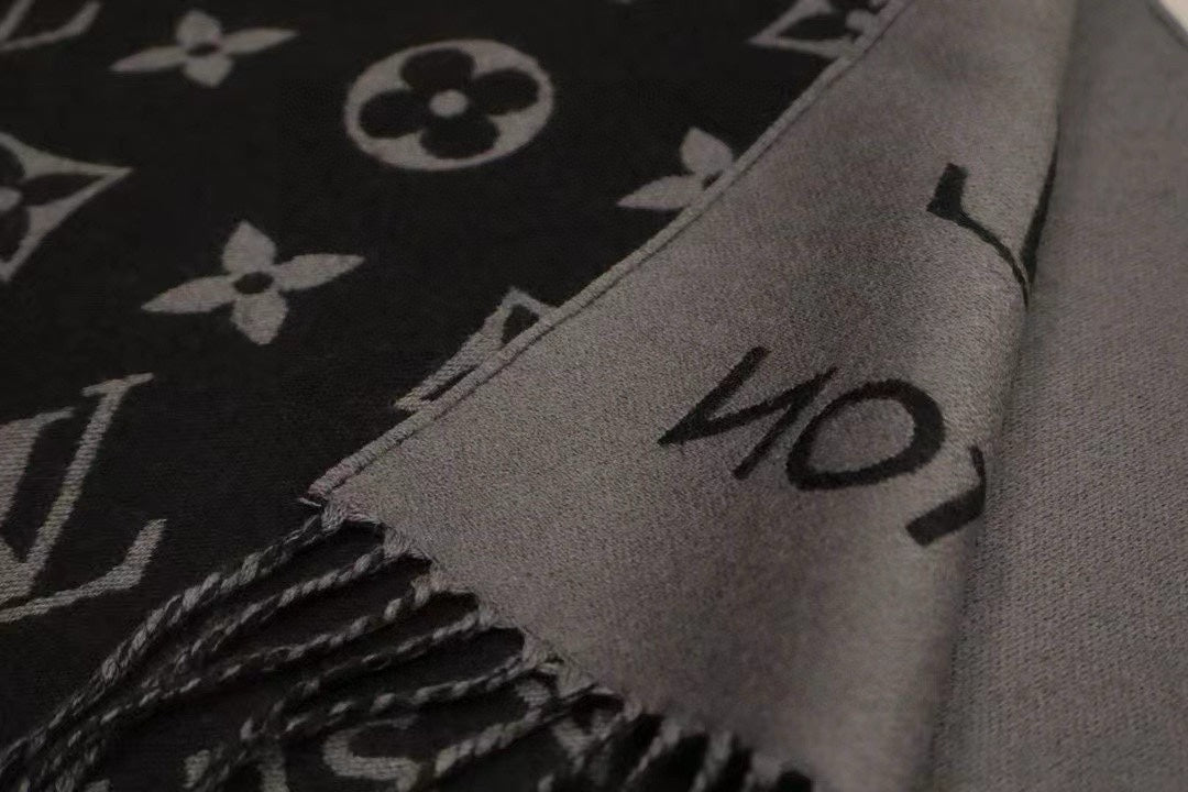 new classic vintage flower ALL OUT Monogram tassel scarf shawl scarf