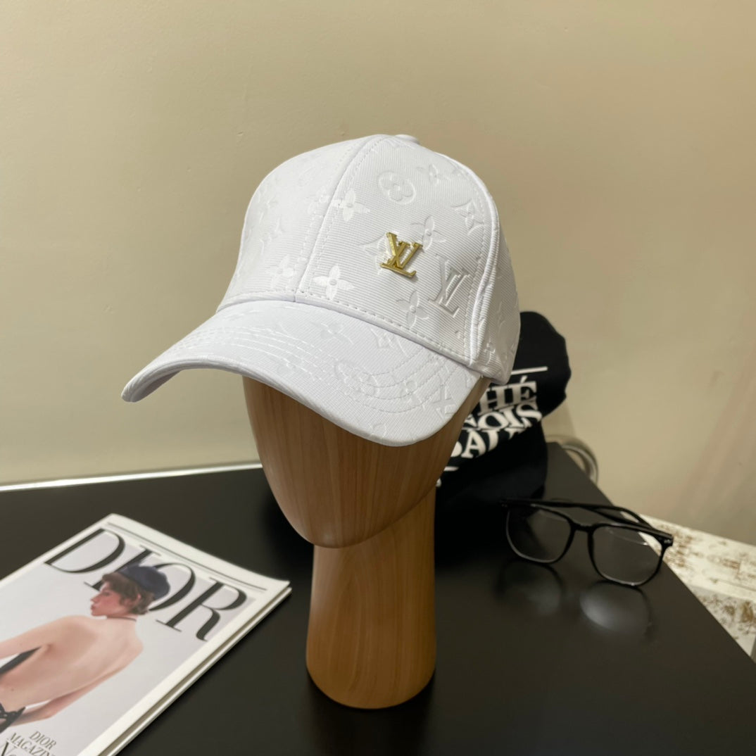 New Light Luxury Old Flower Pattern Hat Baseball Hat Men and Women Black Duck Tongue Hat Outdoor