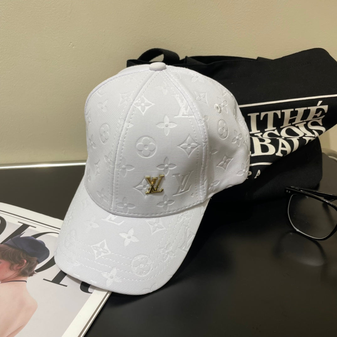 New Light Luxury Old Flower Pattern Hat Baseball Hat Men and Women Black Duck Tongue Hat Outdoor