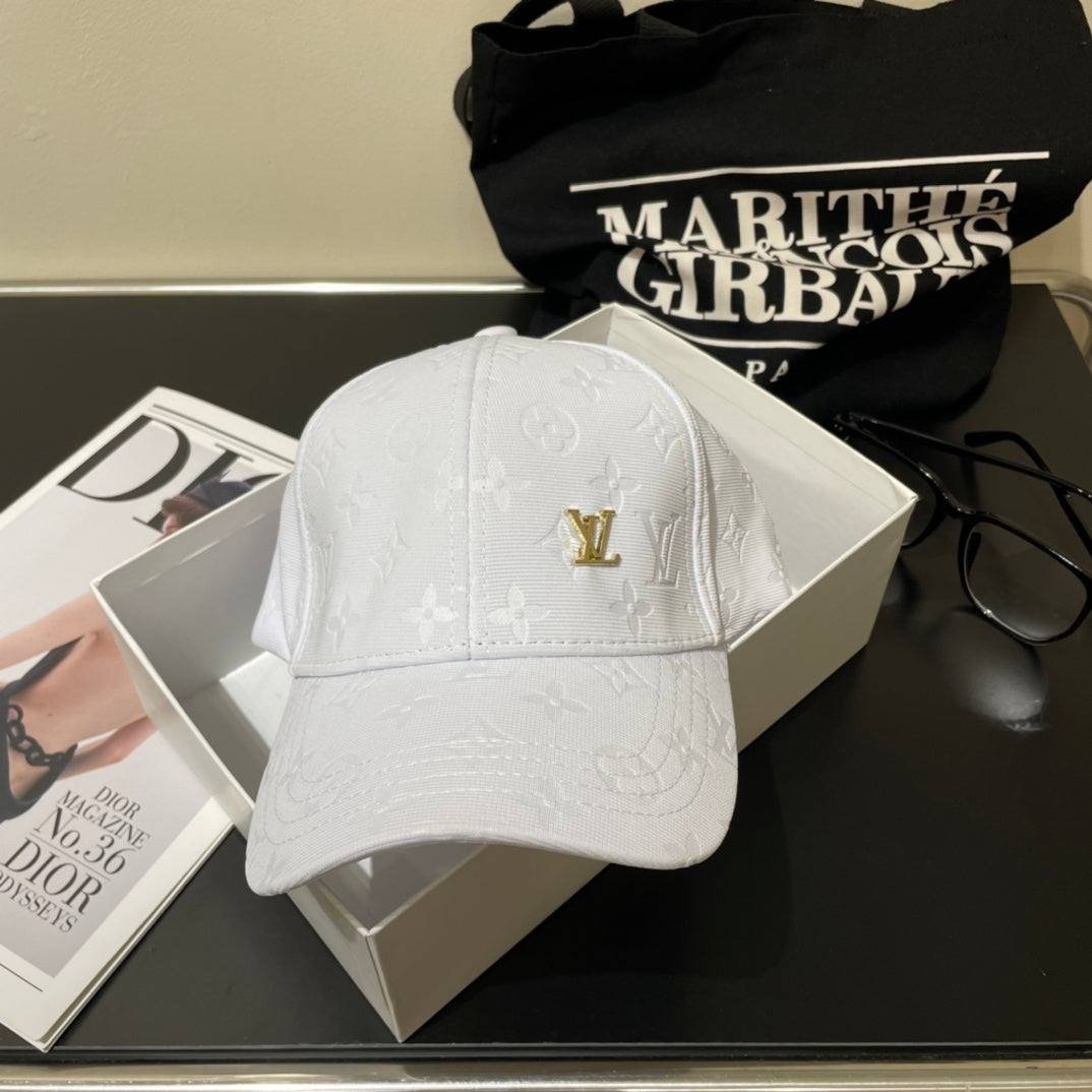 New Light Luxury Old Flower Pattern Hat Baseball Hat Men and Women Black Duck Tongue Hat Outdoor