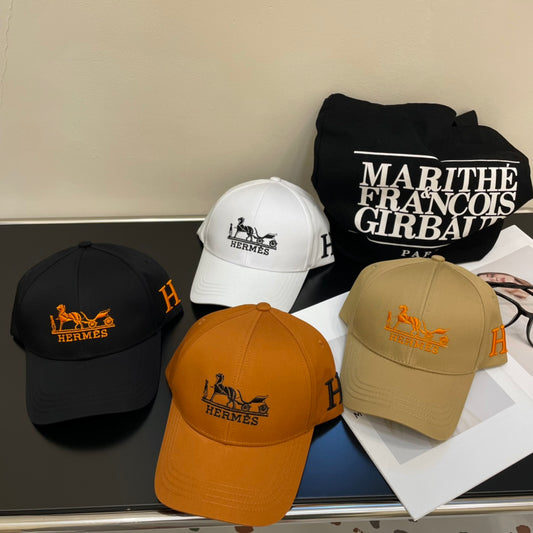 New European and American style fashionable and versatile H family men's and women's light luxury baseball caps