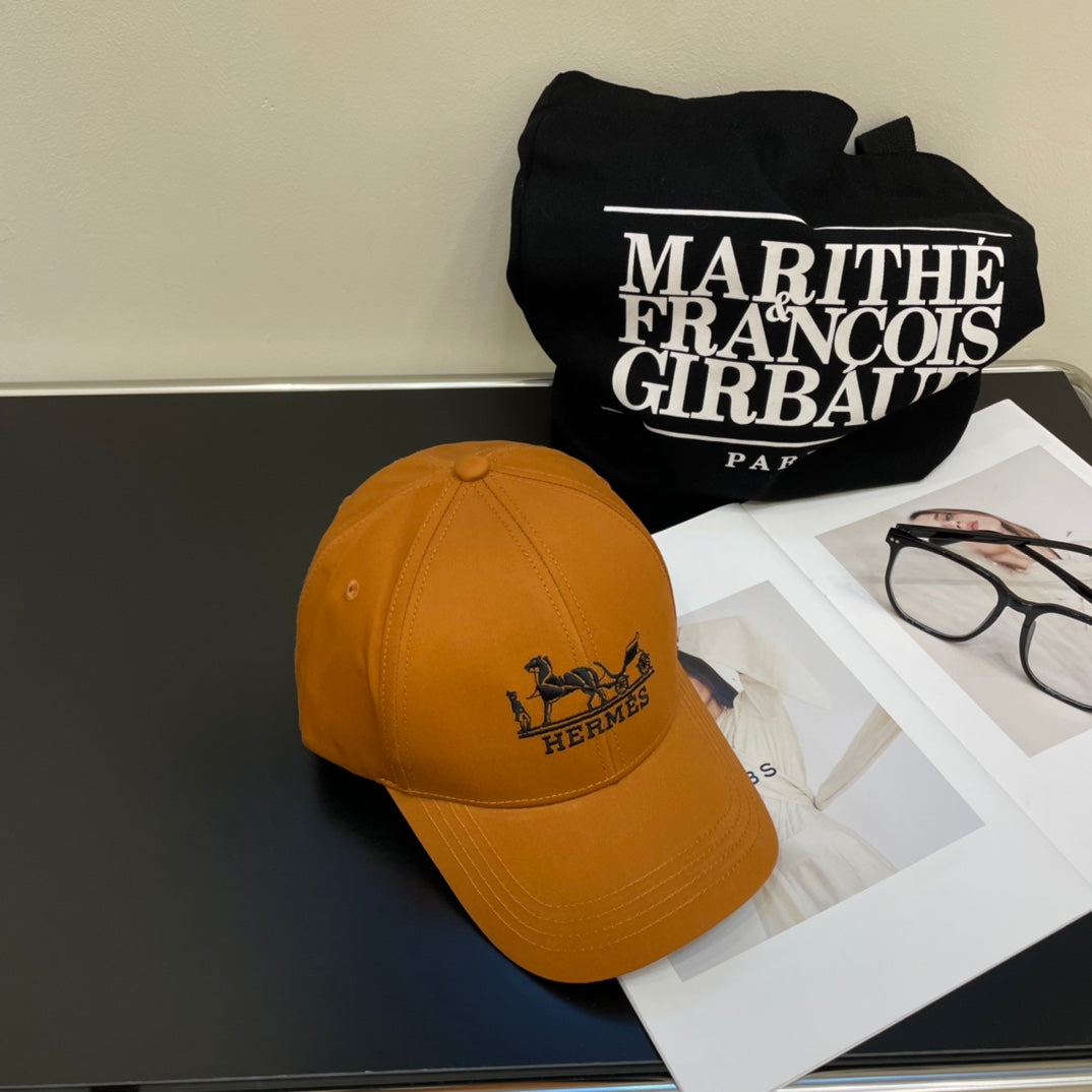 New European and American style fashionable and versatile H family men's and women's light luxury baseball caps