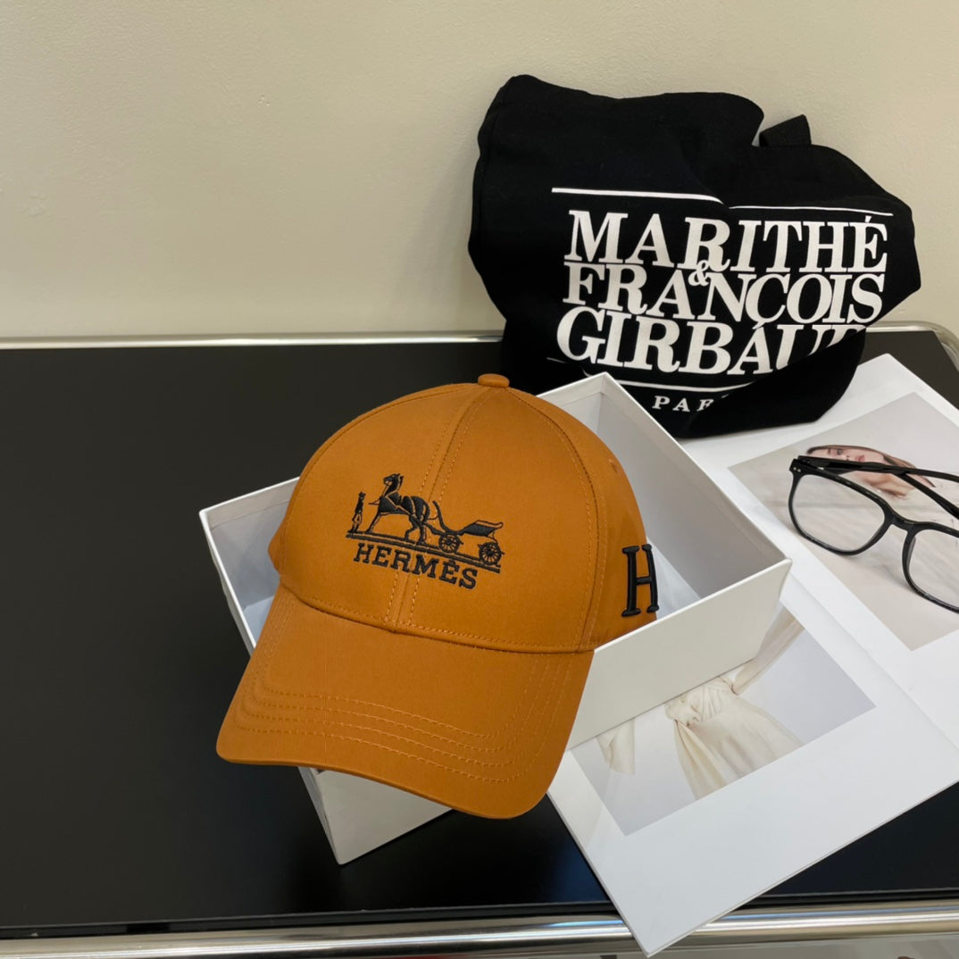 New European and American style fashionable and versatile H family men's and women's light luxury baseball caps