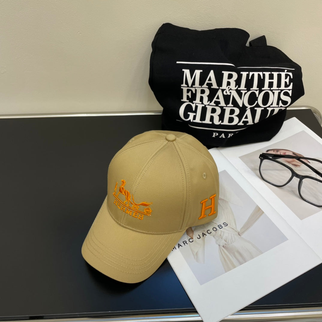 New European and American style fashionable and versatile H family men's and women's light luxury baseball caps