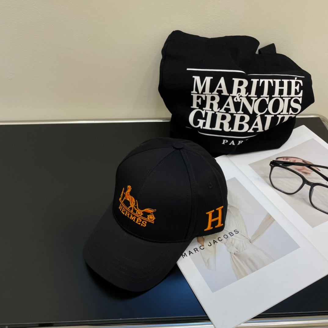 New European and American style fashionable and versatile H family men's and women's light luxury baseball caps