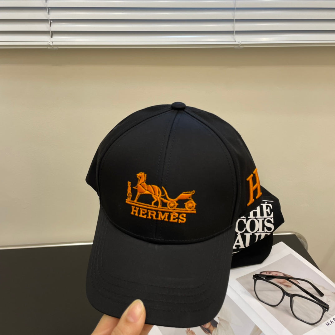 New European and American style fashionable and versatile H family men's and women's light luxury baseball caps