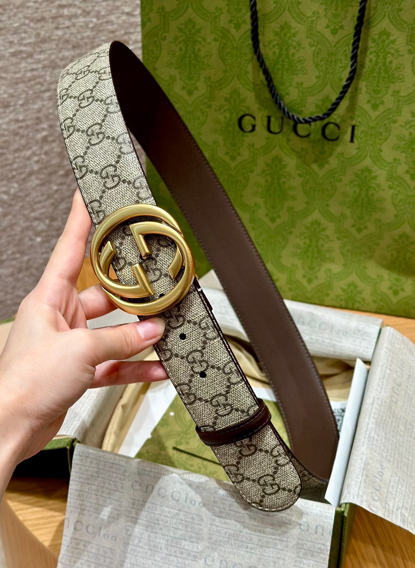 New high-quality and fashionable G-letter genuine leather versatile men's leather belt trend